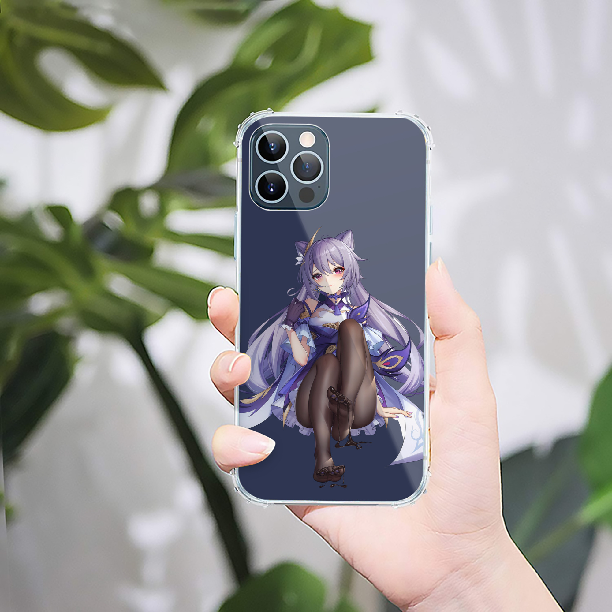 げんし神 刻晴 こくせい genshin Kokusei 【iPhone 12シリーズ対応】透明スマホケース（クリアソフトケース）